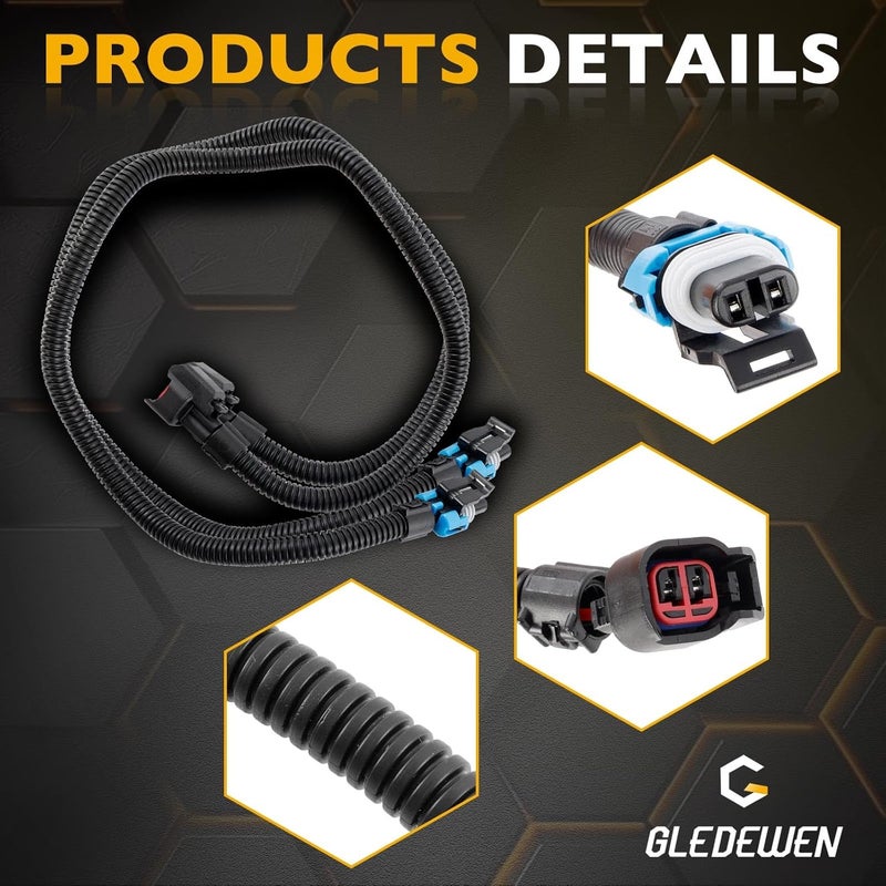 Gledewen Fuel Injector and Wiring Harness Set for Polaris Ranger RZR 800, RZR S 800, RZR 4 800, Ranger 6x6, Ranger Crew 800, Ranger XP 800, Ranger 800 Replace#0280158197, 1204318, 1204319 - Image 3